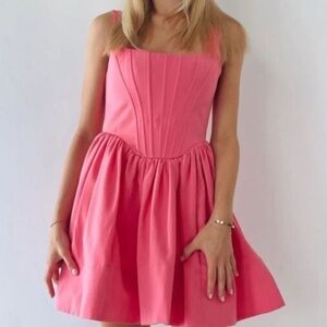 NEW STAUD Landscape bustier cotton-blend minidress - size 6 NWT/NEW